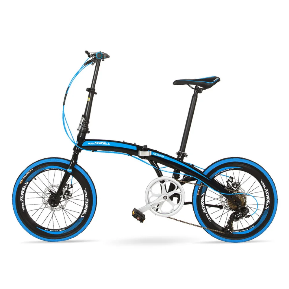 

A 1 20-inch folding bicycle, seven-speed folding bicycle, aluminum alloy frame, BMX, two brakes