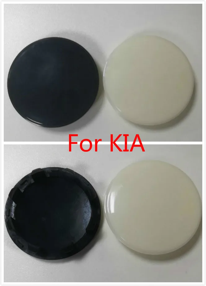 

4Pcs 58MM Car Wheel Center Hub Cover Caps Emblem Badge For KIA Cooper Black/Beige Plastic