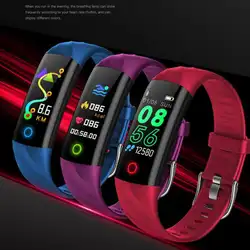 TFT цветной экран Умные браслеты спортивные Bluetooth SmartBand IP68 водонепроницаемый USB 3,0 зарядка Монитор артериального давления