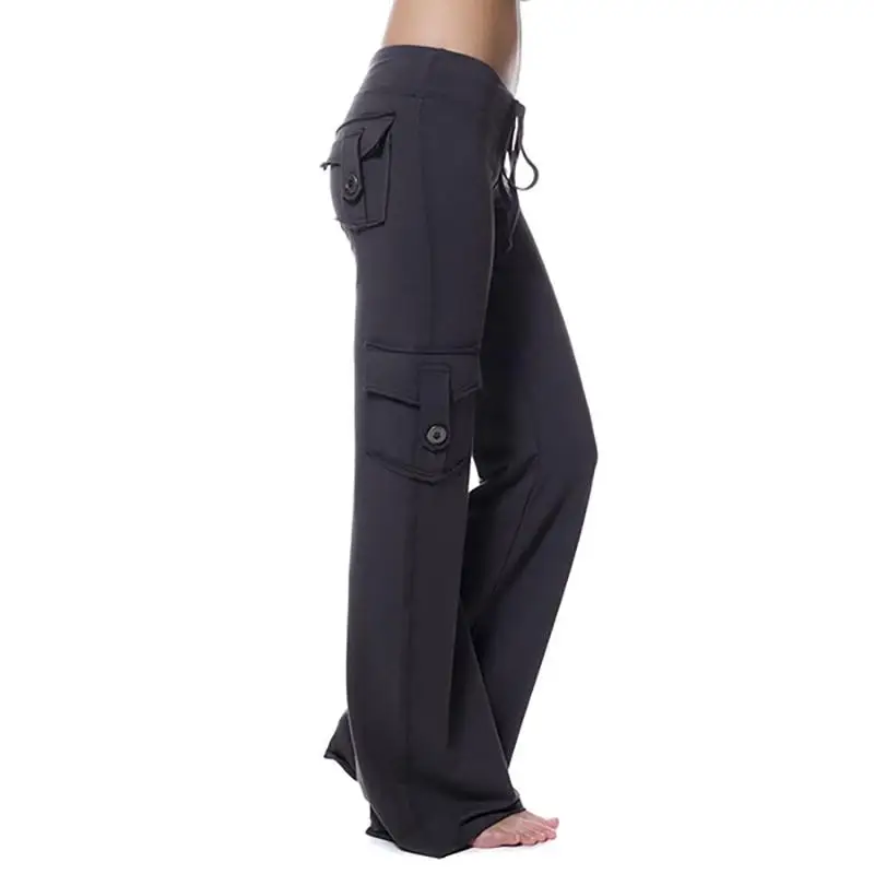 Women Soft Joggers Sports Drawstring Sweatpants 4XL Cargo Pants Plus Size Strong Elastic Wide Leg Trousers Female Streetwear Pop