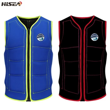 

Hisea High quality Neoprene Elastic professional adult life jackets thick water floating surfing snorkeling fishing life vest