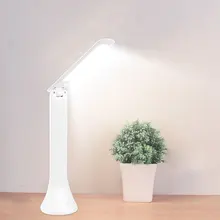 LED Desk Lamp Rechargeable Folding Table Lamp 220V White Bedside Lamp Reading Learning Portable Lights Bedroom Emergency Light