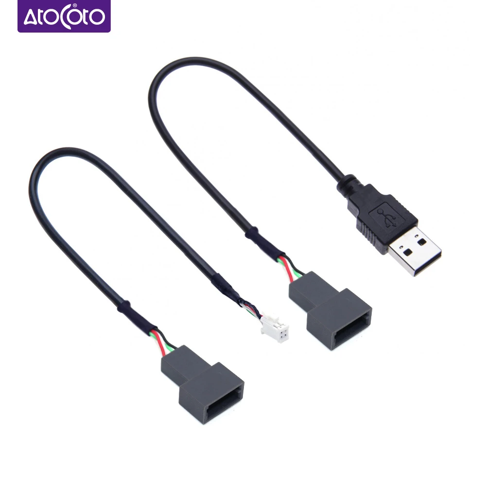 Adaptador de Cable de conector USB de 4 pines para coche, para Kia KX3, KX5, Sorento, Tucson, Hyundai, Sonata, Radio, Aux, Audio, datos multimedia|Cables, adaptadores y enchufes| -