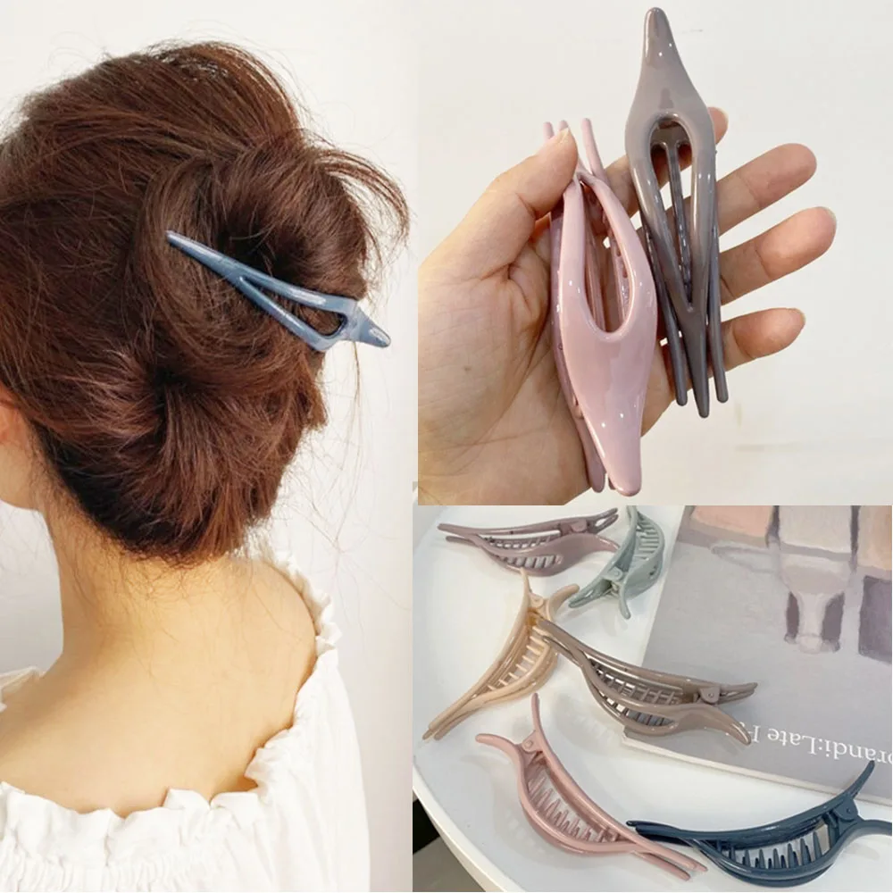 

Clip Fashion Dripping Color Design For Clip Large Plastic Hairpin Morandi Original Korean
