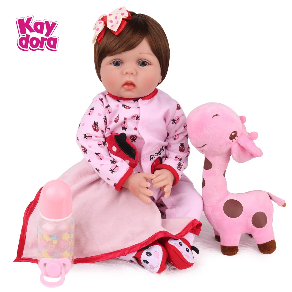 Мягкие силиконовые куклы Reborn Baby 22 дюйма 55 см Bebe Boneca Игрушки для маленьких девочек