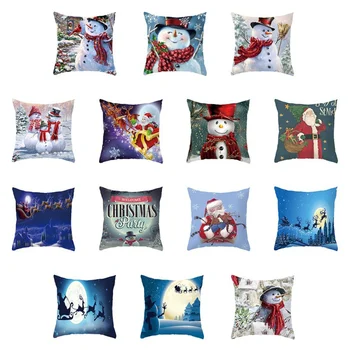 

Peach Velvet Material Christmas Day Series Pillow Case Home Garden Home Textile Pillow Case Home Decoration 45*45CM
