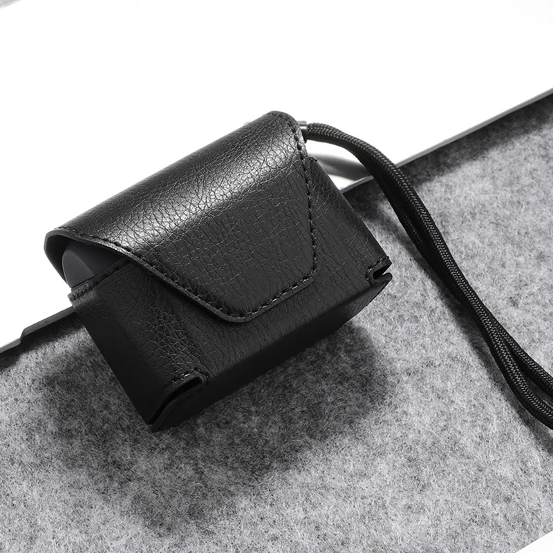 Black IKSNAIL для Apple AirPods Pro, кожаный чехол, портативные Bluetooth наушники, защита от падения, защитный чехол для Air Pods 3 Pro, чехол - Цвет: Black