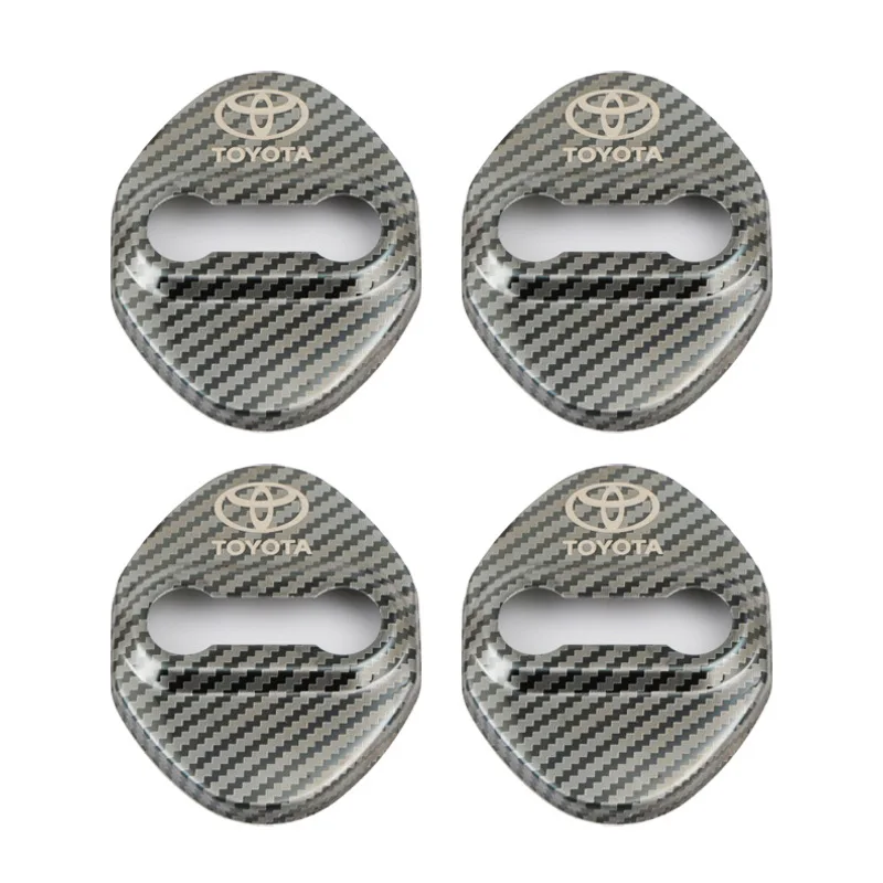 

4pcs New Car Door Lock Protective Cover for Toyota Corolla Camry Avensis Rav4 Yaris Auris TRD C-hr Prius Trd Car Accessories