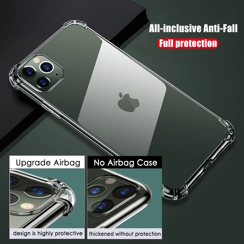 Luxury Shockproof Silicone Phone Case for iPhone 12 Mini 11 Pro XS Max X XR Protection Back Cover for iPhone 12 Mini 11 Pro Max