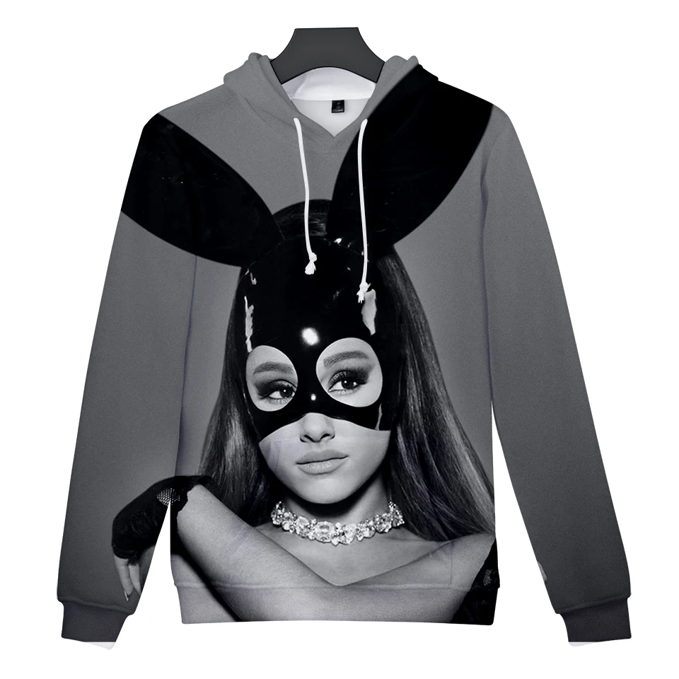 Ariana Grande, 3D худи, Женская толстовка, модная, для девочек, хип-хоп, Харадзюку, худи, хит, Ariana Grande, популярная, новая, черная, 3D Толстовка
