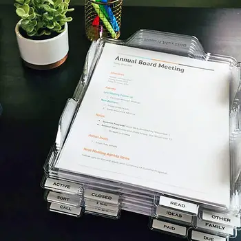 

Paper Files Folder Documents Creative Desktop File Storage Plastic Folder Cascading Organizer Storage Stand Rack For Office
