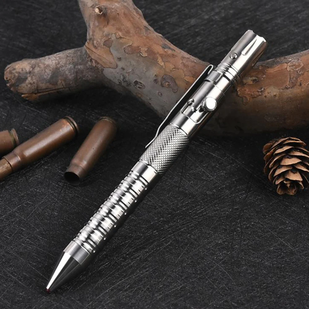 

Handmade Titanium Solid Portable Metal Signature Pen Tactical Gun Bolt Pen EDC Gel Pen As Writing Tool Outdoor