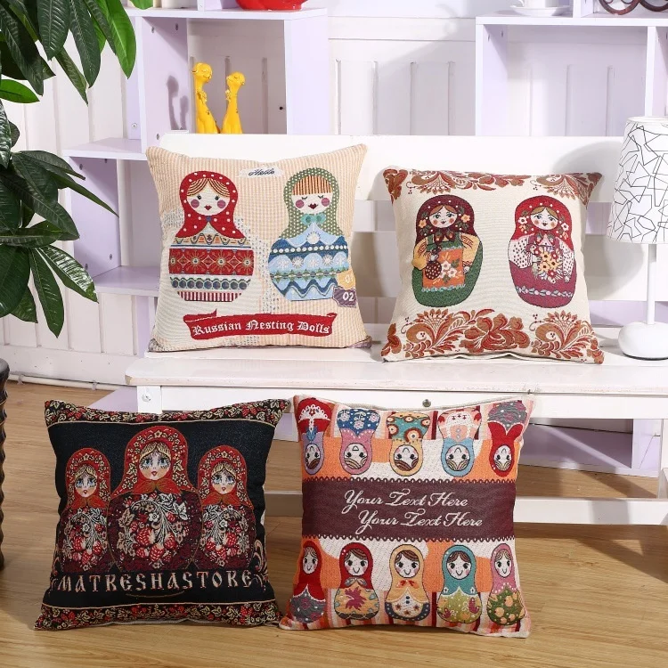Creative Pillow Covers Matryoshka Doll Pillowcases Throw Home Decoration Bed Sofa Chair Cushion for Children's Birthday G | Дом и сад