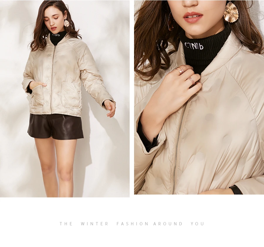 SuyaDream, женские пуховые пальто со стоячим воротником, стеганые теплые парки на молнии, 90% белая утка, зимняя верхняя одежда