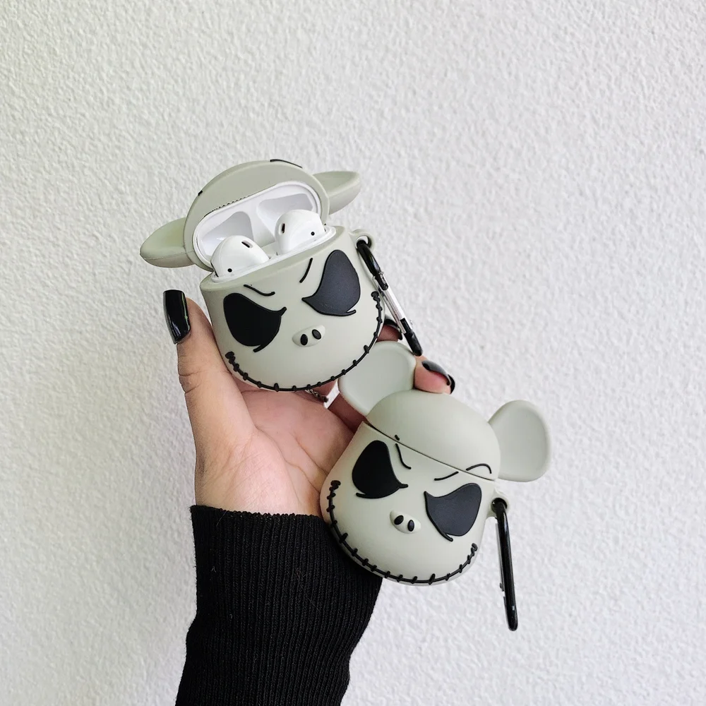 The Nightmare Before Christmas Jack Skellington Earphone Case for apple airPods 1 2 Bluetooth headset Silicone protective cover