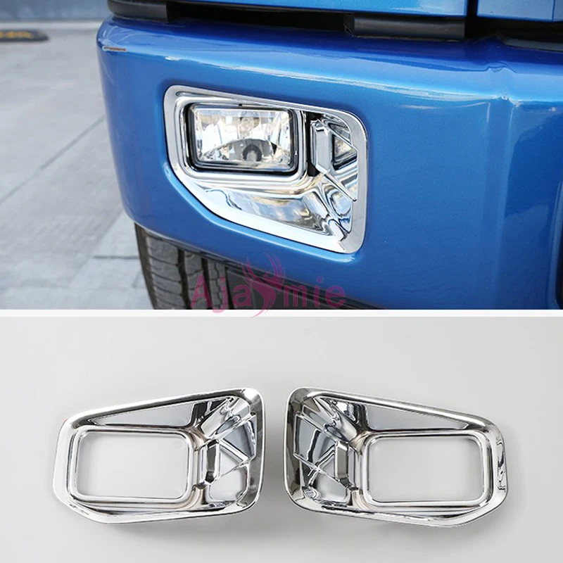 

For Ford F150 2015 2016 2017 2018 Front Fog Lamp Cover Light Protector Trim Panel Chrome Car Styling Accessories