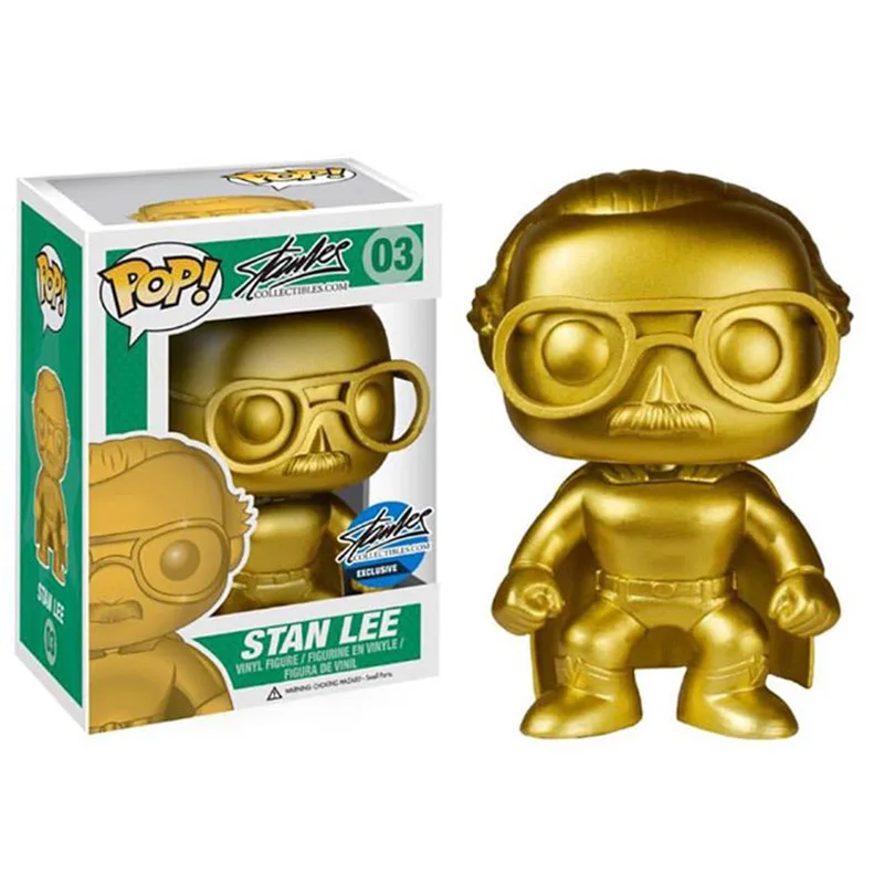 FUNKO POP Marvel Мстители Стэн ли Железный человек Капитан Америка Коллекционная модель ПВХ фигурка детские игрушки подарки для детей - Цвет: with box