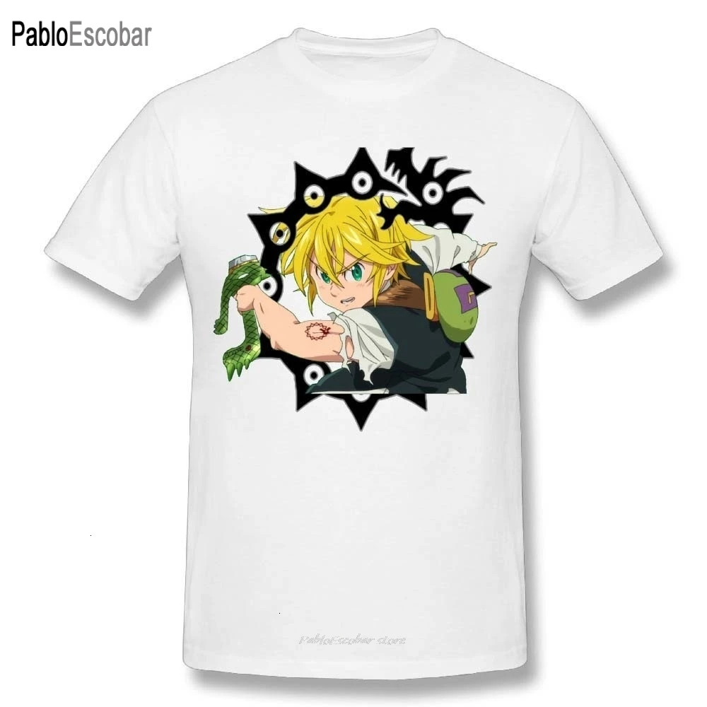 Модные мужские Nanatsu No Taizai Meliodas футболка Seven Deadly Sins пользовательские удобные
