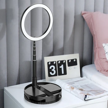 

Folding Live Light Phone Holder Universal Selfie Ring Light with Flexible Mobile Phone Holder Bracket Desk Lamp LED Light