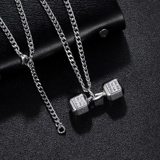 US $4.36 silver necklace mens stainless steel pendant women fashion chain necklaces male accessories jewelry