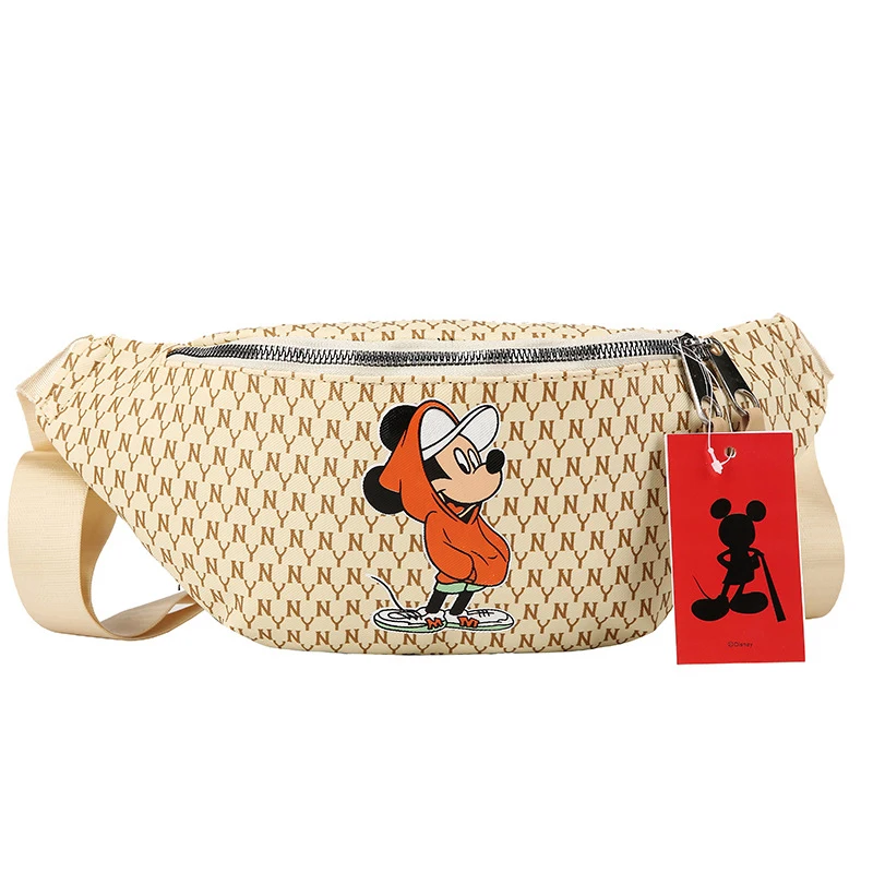 

Mickey Chest Pack 2020 New Cartoon Printing Chest Pack Waterproof PU Leather Waist Bag Fashion Retro Diagonal Package Banana Bag