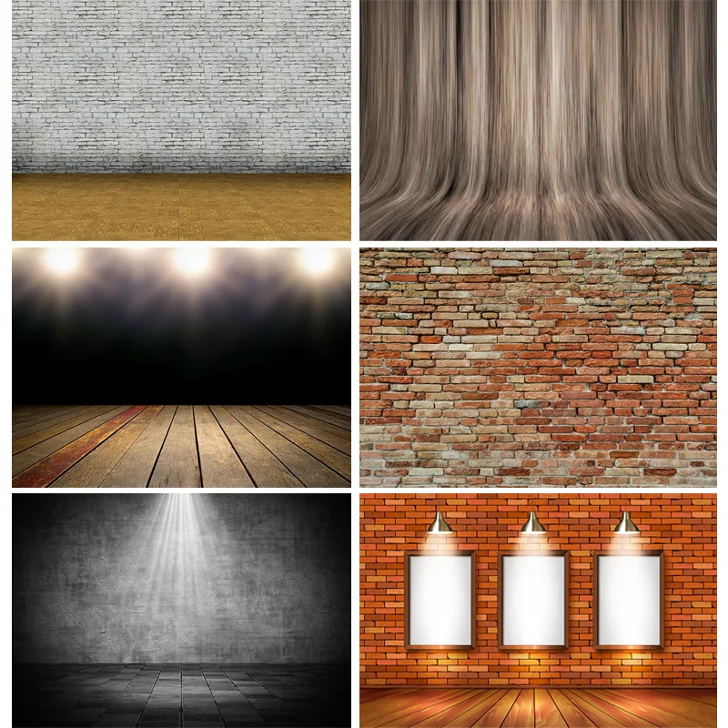 

SHENGYONGBAO Art Fabric Spot Lights Brick Wall Photography Backdrops Props Vintage Photo Studio Background 201027ZQD-01