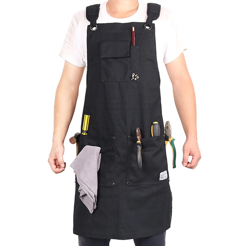 kaki artigiani donne e uomini acconciature Grembiule da cowboy di alta qualit/à con tasche per barbiere giardinaggio pittore