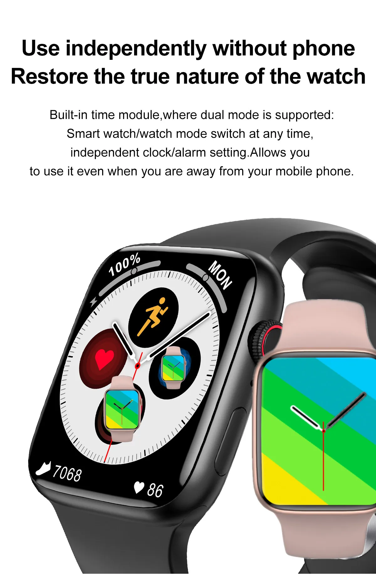 Original iwo DT7+ Smart Watch Series 7 NFC Function Bluetooth Call Ai Voice Assistant GPS Wireless Charger DT7 Plus Smartwatch