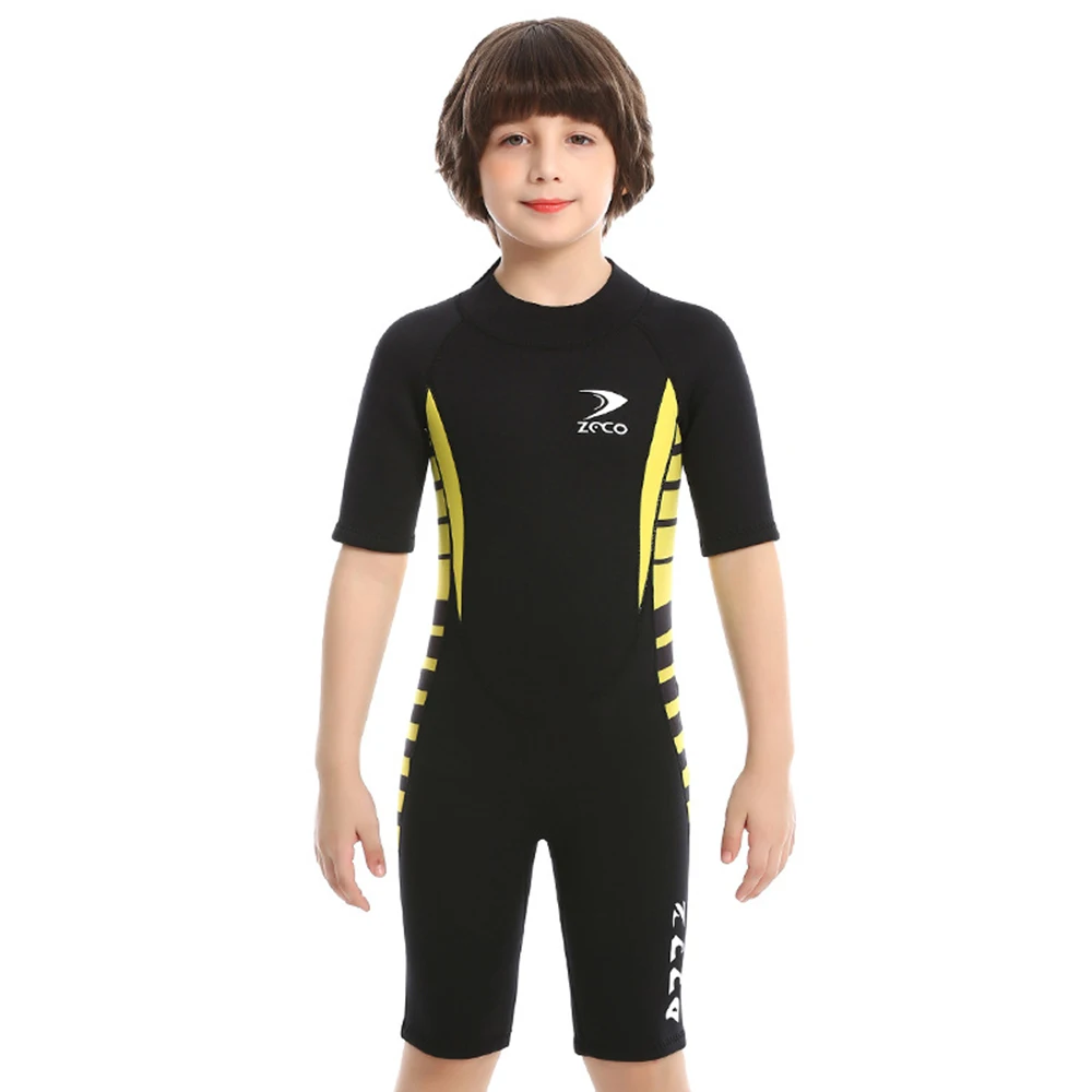 

2.5MM Neoprene Surfing Shorty Wetsuit For Children Boys Jellyfish Swimsuit Warm Neoprene Sunscreen Swimming Diving Surfing Suit