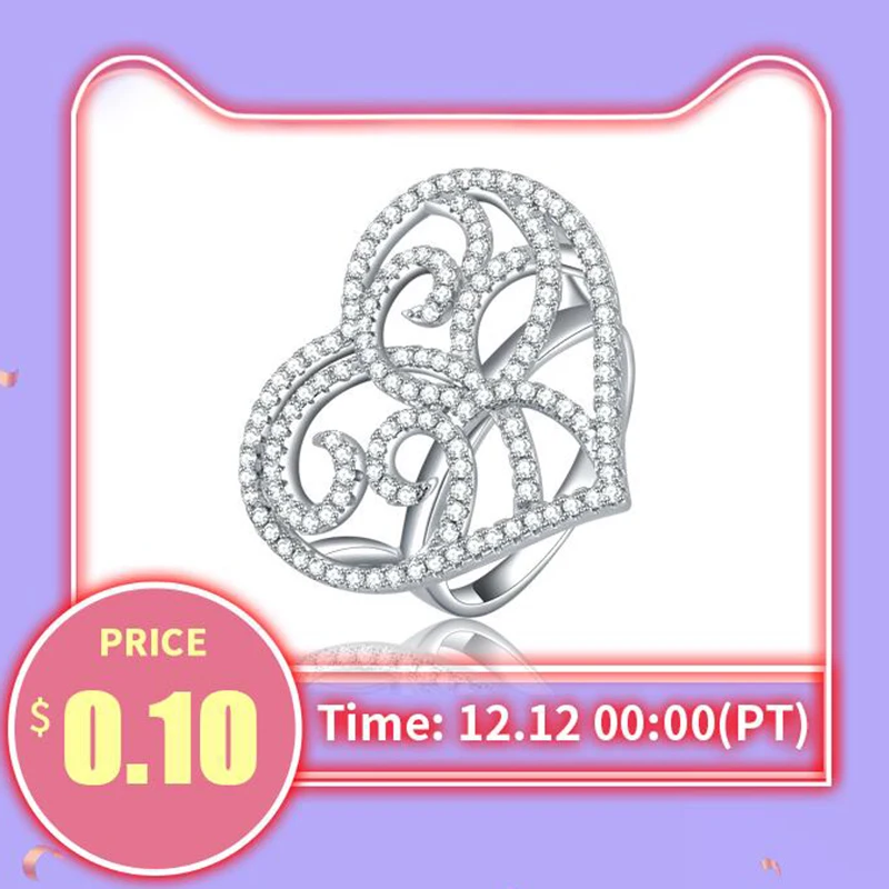 ORSA JEWELS женские свадебные кольца в форме сердца AAA кубический цирконий модное кольцо серебряные ювелирные изделия подарок для женщин OR37