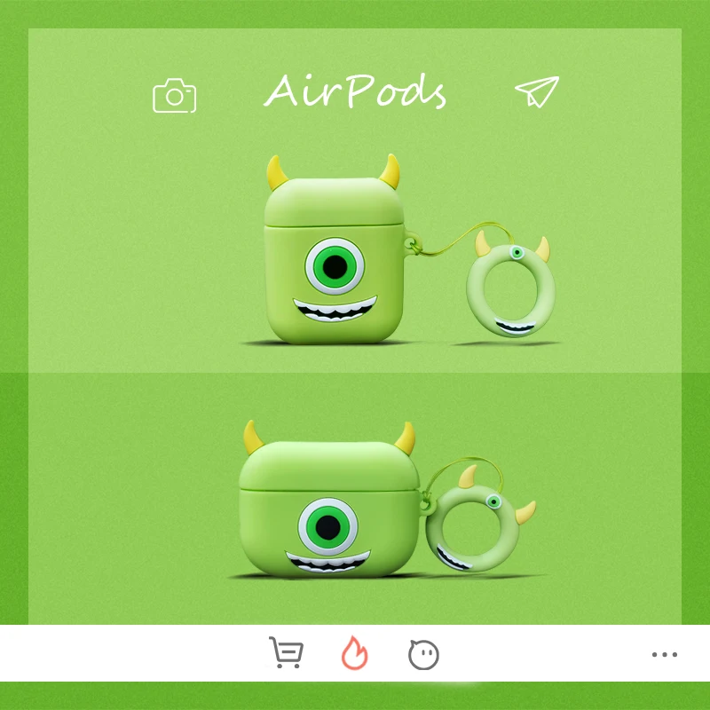 

Cute Wireless Bluetooth Earphone Case For Apple AirPods 2 Silicone Charging Headphones Case For Airpods Protective Cover