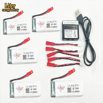 

3.7V 1000mah 752560 30c LiPo Battery For 8807 8807W Rc Quadcopter Spare Parts 4in1 Balance Charger Accessories Rc Drones