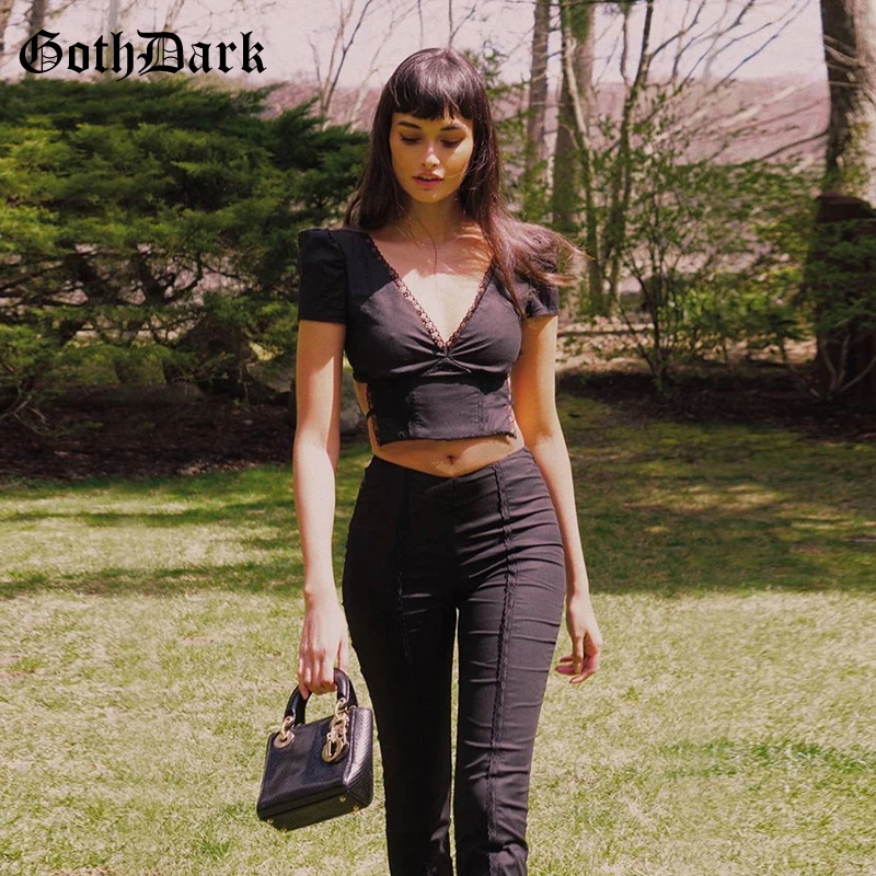 FREE SHIPPING Black Sexy Lace Crop Tops Bodycon JKP4359