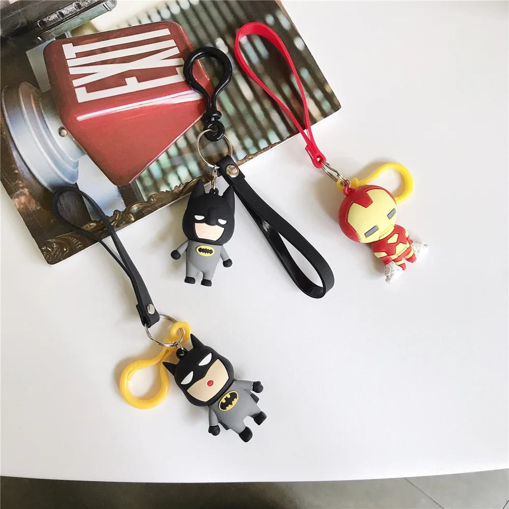 Кукла «мстители» шнурок для ключей брелок ремни силиконовые Marvel super hero DIY декоративный кулон для ключей чехол для наушников