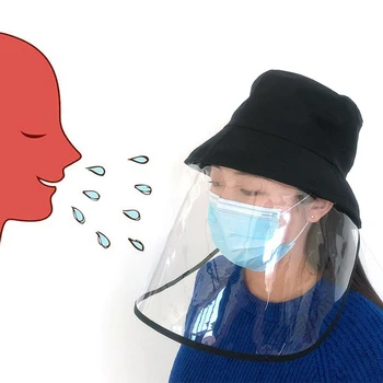 

Reusable Mask Anti Droplet Dust-proof Full Face Cover Mask Protective Visor Shield Splash-Proof Windproof Face Shield hat