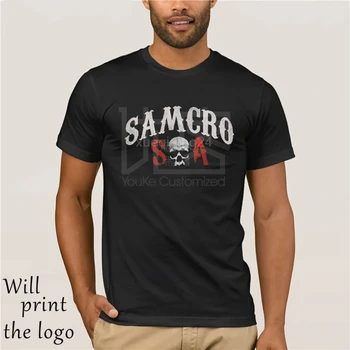 

2019 new fashion cool men t shirt Anarchy men always samcro black t-shirt T shirt
