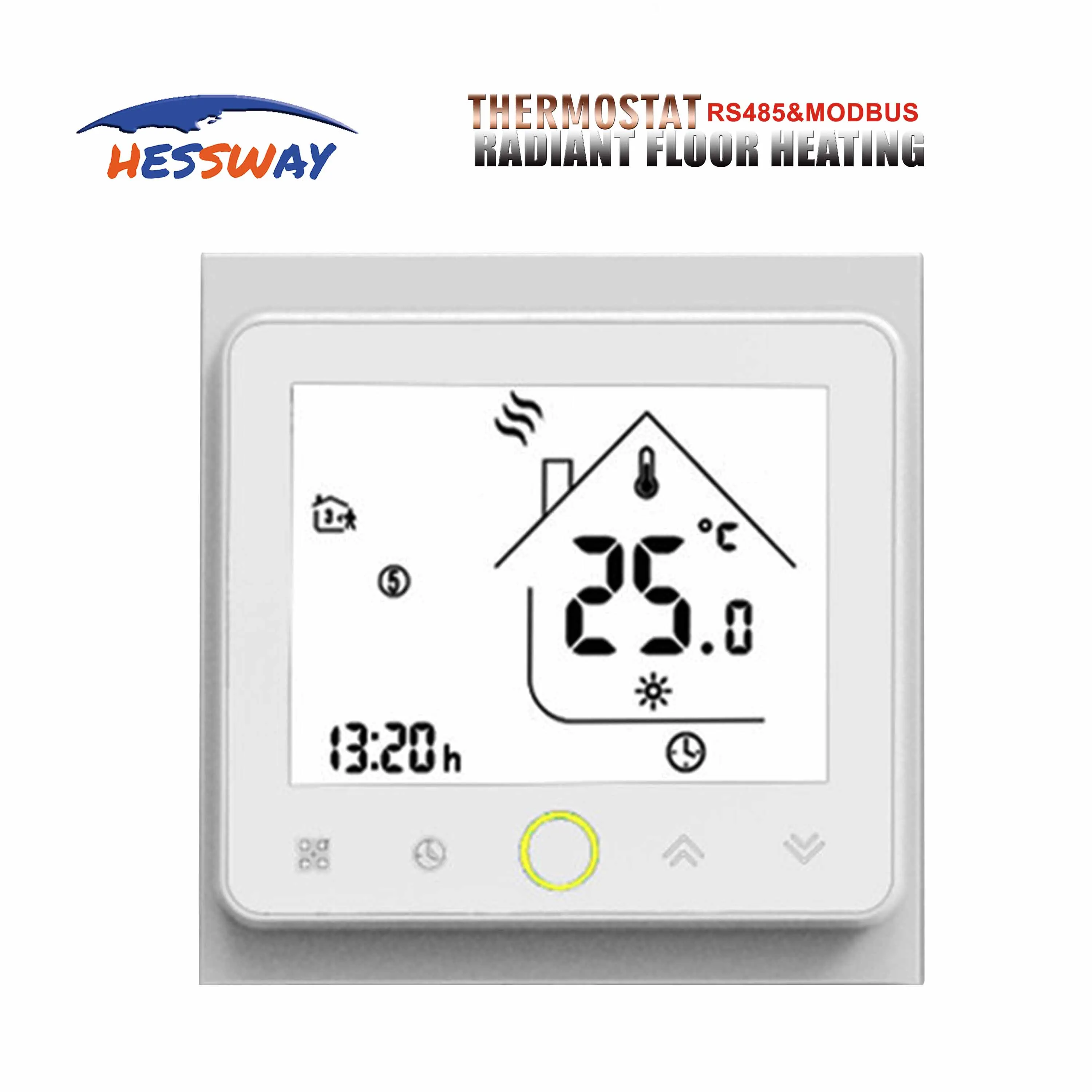 HESSWAY 95~ 240VAC RS485/MODBUS RTU термостат с системой напольного отопления