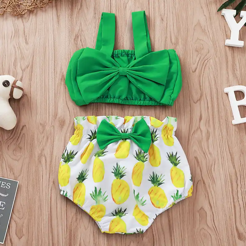Pineapple White Outfit,Summer Ready Outfit,Pineapple,White Bloomer,Cotton bloomer,Baby Girl Outfit,Newborn outfit,Baby Set Clearance Sale