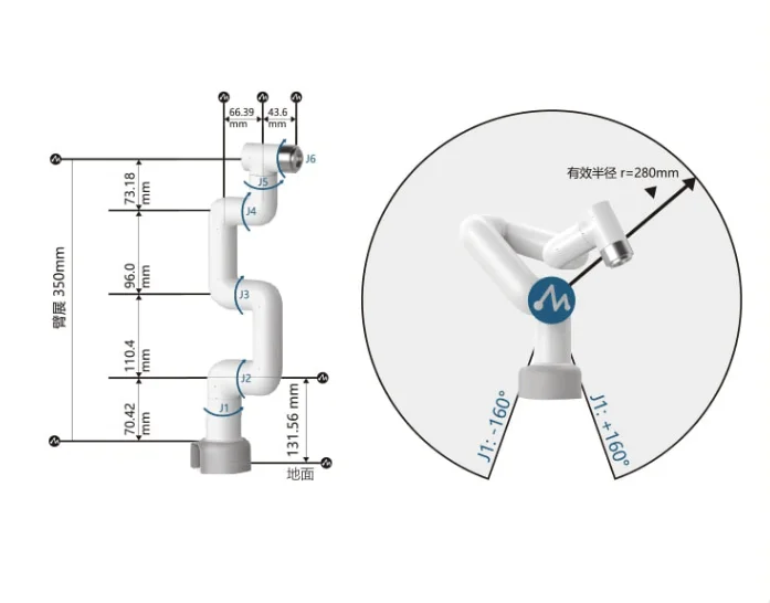 Mycobot Robotic Arm 6-Axis Robot Ros Visual Recognition Programming Stem Education for Legos