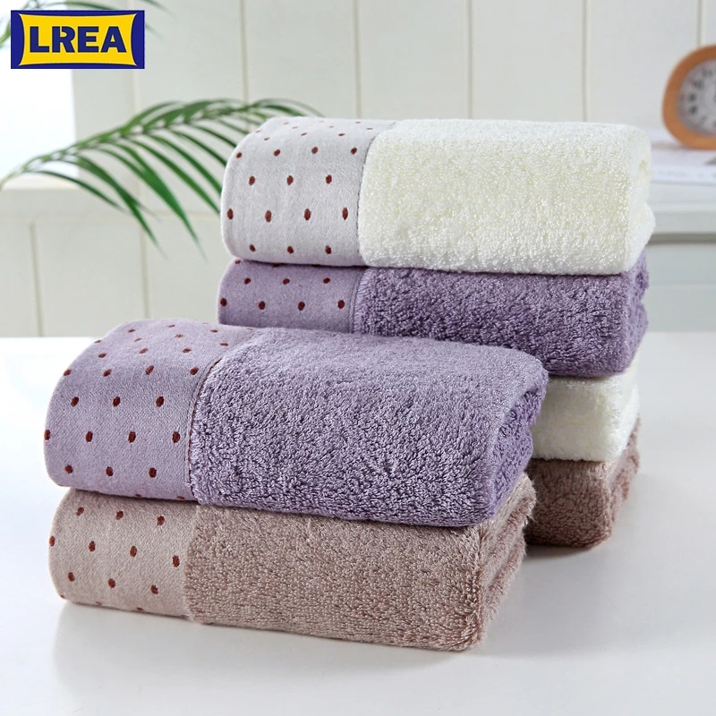 

LREA FASHION Water ripple style face towel 100% cotton material Soft and comfortable Protect your skin 34x74cm beach+towels