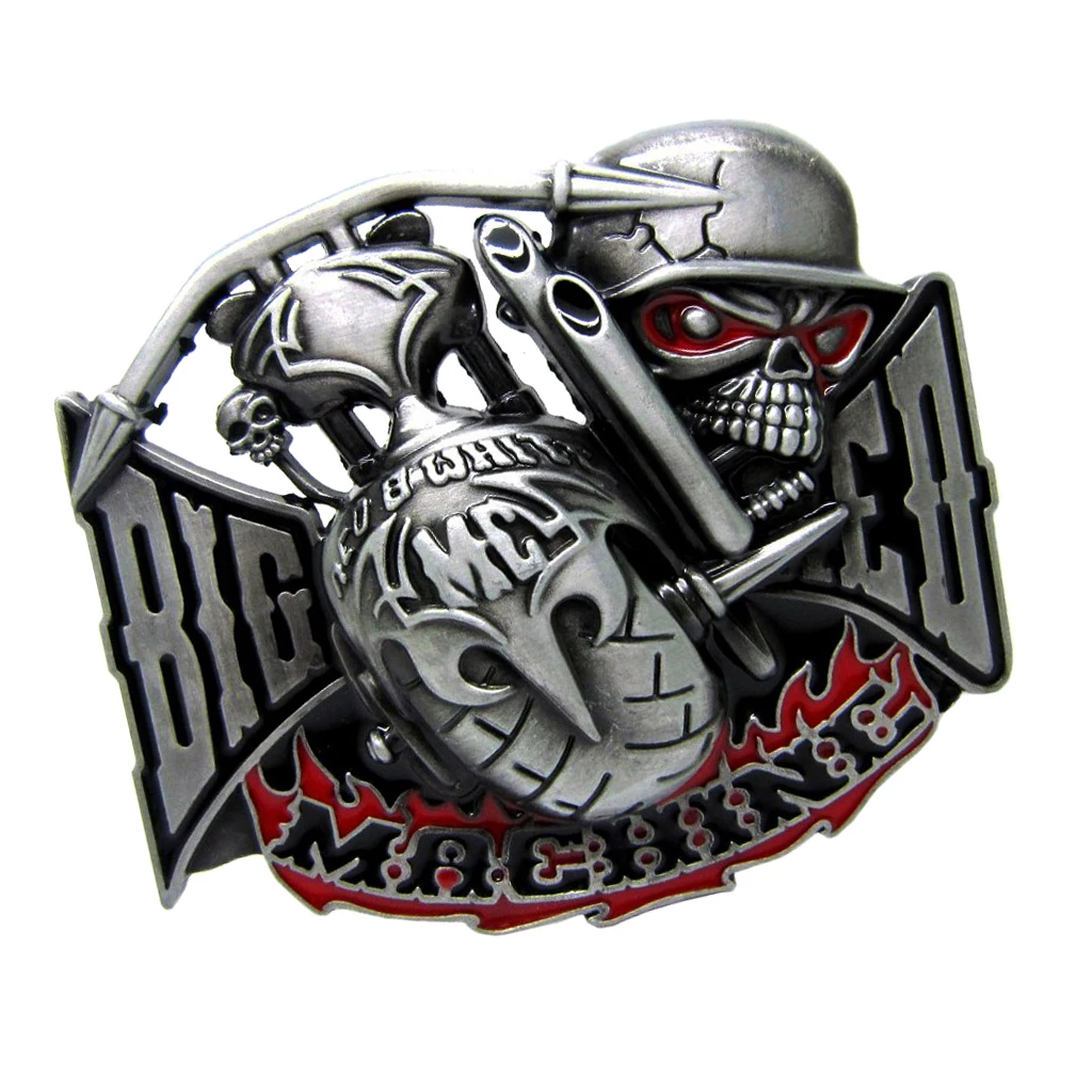 Fashion Western Cowboy Ghost Skull Head Belt Buckle Mechanical Biker Belt Buckle