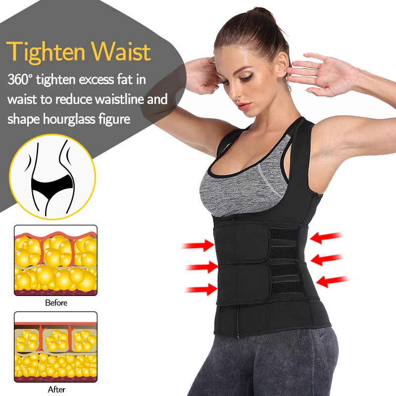 body shaper Women Waist Trainer Vest Corset Sauna Sweat Suit Compression Shirt Slimming Body Shaper Workout Tank Tops Weight Loss Shapewear shapewear underwear