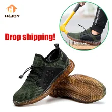 Work Safe Shoes Indestructible Ryder Shoes Steel Toe Cap Breathable xPuncture Proof Sneakers Protective Footwear Safety Shoes