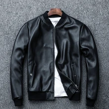 Весенне-осенняя куртка из натуральной кожи, мужские Куртки из натуральной коровьей кожи, винтажная куртка из бычьей кожи размера плюс, мотоциклетная куртка Casaco YY973