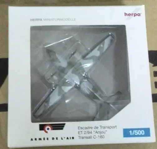 Herpa Wings Escadre de Tranport ET 2/64 Anjou transpall C-160 французская воздушная сила Armee de l 'Air 1/500 литая модель самолета