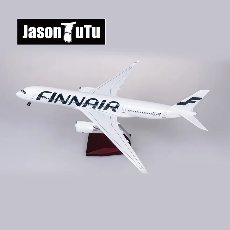 Джейсон пачка 47 см смолы литья под давлением 1/150 весы Finnair Аэробус A350 самолет модель самолета с светильник & колеса Финляндии самолеты