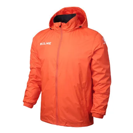 KELME, Спортивная Мужская Детская футбольная майка, куртка для бега, тренировочная куртка для упражнений, ветрозащитная одежда, пальто K15S605 - Цвет: Orange