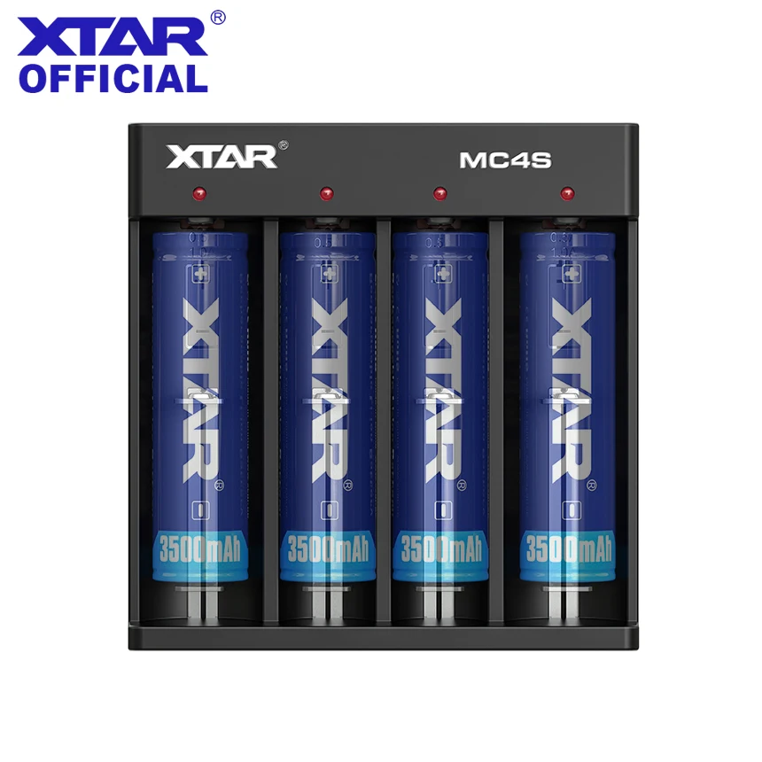 Зарядное устройство XTAR MC4S для аккумуляторов 3 7 в USB-вход зарядное 18650 10400-26650 1 2 Ni-MH/CD
