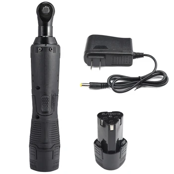 

US Plug,3/8 90 Degree Right-Angled Electric Rechargeable Ratchet Wrench Set