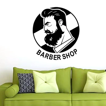 

Barbershop Sticker Bread Decal Customized Vinyl Wall Art Decor Windows Decoration Haircut Shavers Glass Barber Shop Decals